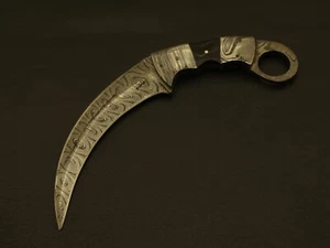 beautiful handmade damascus steel knife handle made of camel bone - Picture 1 of 5