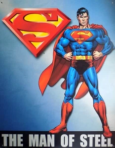 Metal Sign THE MAN OF STEEL SUPERMAN DC Comics - 40 X 30 CM - Picture 1 of 1