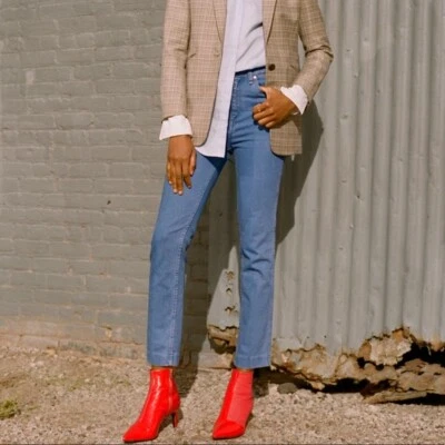 250 $ Neue Rag & Bone Broken Mara Vintage Zigarettenjeans Blau Hohe Taille 29 - Bild 1 von 4