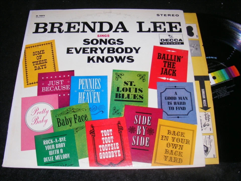 CLEAN COOL BRENDA LEE DECCA Lp Sings Songs EVERYBODY KNOWS With Anita Kerr Sngrs - Image 1 of 1