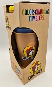 Buc-ee’s Color Changing Plastic Tumblers w/Lids & Straws (Open Box) - Picture 1 of 4