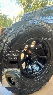16” Vision 33in Tires Chevy 6lug. Set Of 4 - Image 1 of 4