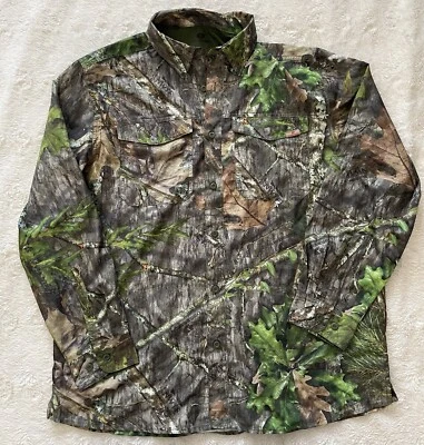 Men’s Camouflage Mossy Oak Large Long Sleeve Quick Dry Tab Sleeves - Image 1 of 4