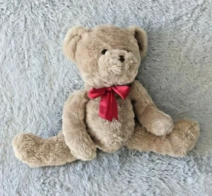 Dan Dee Collectors Choice 22" Plush Tan Teddy Bear Stuffed Animal Red Bow GREAT - Picture 1 of 10