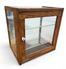 Vintage Oak Medicine Cabinet Beveled Glass Door  Laundry Display Case
