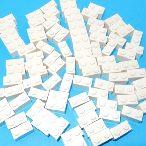 LEGO Bricks - 1x2 / #3004 / White / 92 Pieces - Picture 1 of 1