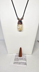 COLLAR RUSTICO CITRINO PARA ATRAER RIQUEZA Y ABUNDANCIA 1PC - Picture 1 of 2