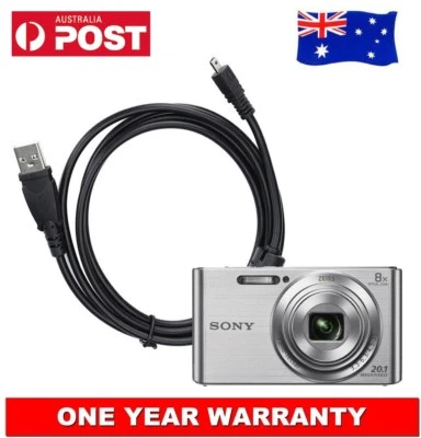 USB Battery Charger Cable For Sony Cybershot DSC-W810 DSC-W800 Digital Camera AU - Image 1 of 4