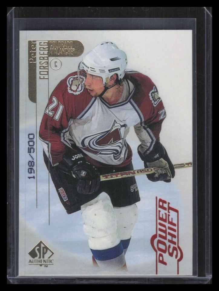 1998-99 SP Authentic Power Shift 20 Peter Forsberg 198/500 - Image 1 of 2