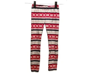 Gymboree Girl’s Holiday Print Christmas Fair isle Snowflake leggings size 4T - Picture 1 of 8