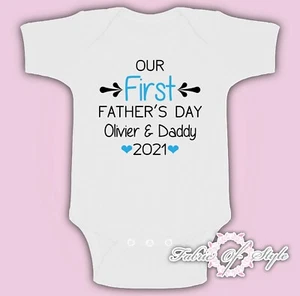 Traje personalizado Nuestro primer día del padre bebé niños 2021 Chaleco niño - Imagen 1 de 1
