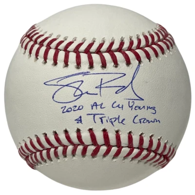 Shane Bieber Signed ROMLB Baseball w/ 2020 AL CY Young + TC Beckett BAS COA - Image 1 of 2