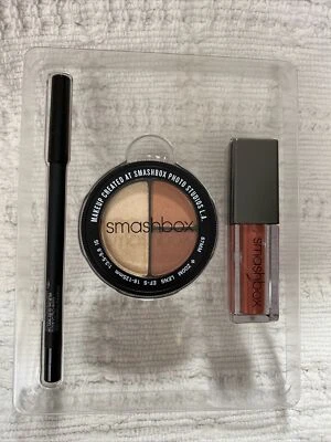 SMASHBOX ABLAZE Eye and Lip Set Eyeshadow, Liquid Lipstick Liner NIB Great Deal - Image 1 of 3