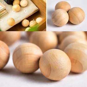 50X Natural Cedar Wood Ball Mildew Moth Insect Repellent Wardrobe Clothes Drawer - Picture 1 of 8