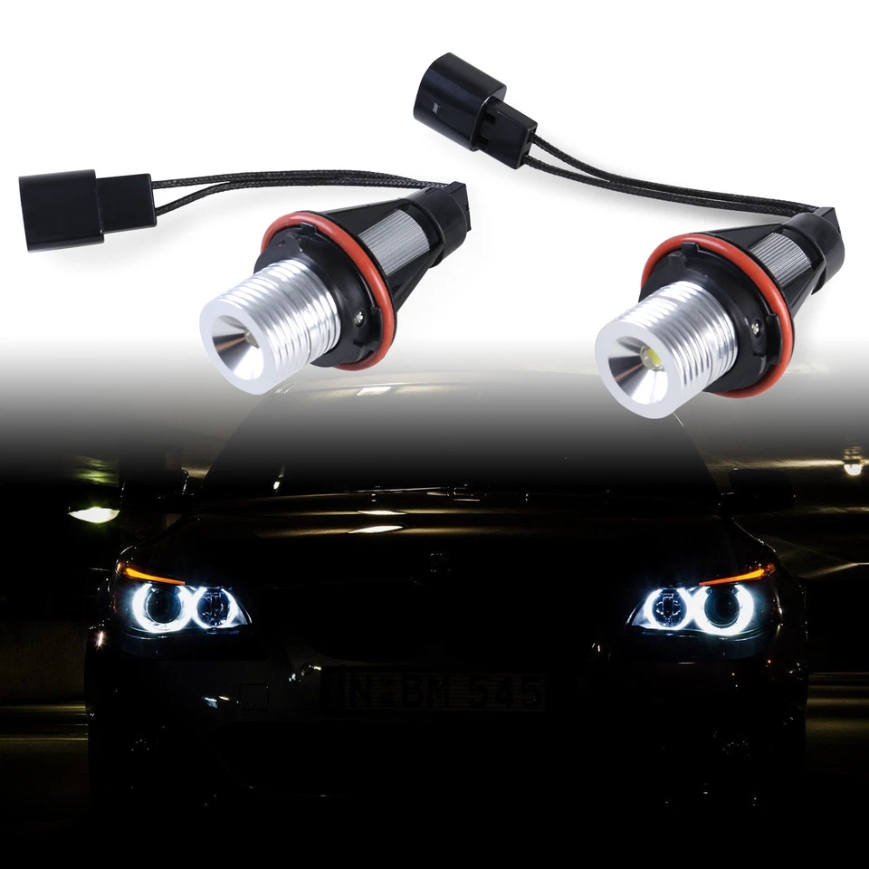 7000K LED Angel Eye Marker Light Bulbs For BMW E39 E60 E63 E64 E53 5 6 7 X3 X5 - Image 1 of 4
