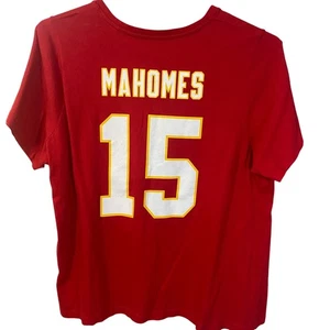 Kansas City Chiefs Womens V-Neck Shirt Patrick Mahomes #15 Super Bowl NFL Red 3X - Picture 1 of 5