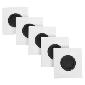 Placa de pared de cable de 5 piezas: placa de cubierta de salida en blanco con ojal de goma para cable - Imagen 1 de 20