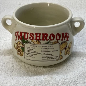 Tazza/ciotola/tazza ceramica ricetta zuppa funghi vintage 4" Giappone - Foto 1 di 4