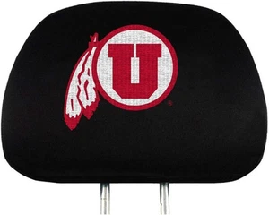 University of Utah Utes Pair of Premium Auto Head Rest Covers, Embroidered,... - Picture 1 of 1
