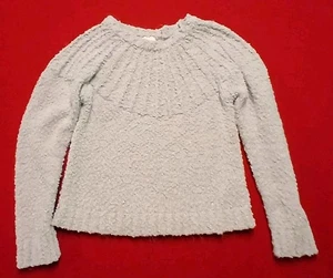 Wonder Nation Girls Sweater Pullover Size M (7-8) Grey Angora-like Tinsel Yarn - Picture 1 of 10