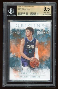 2020-21 Panini Origins LaMelo Ball RC Orange /75 Charlotte Hornets #73 BGS 9.5 - Picture 1 of 2