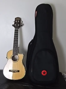 Laurel Canyon Electric Concert Ukulele Luk-70CE/N With Travel Bag Small Chip - Picture 1 of 11