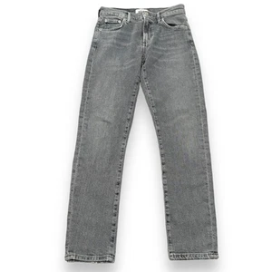 Agolde Toni Straight Leg Jeans Womens 24 Gray Medium Wash Mid Rise Denim Stretch - Picture 1 of 9