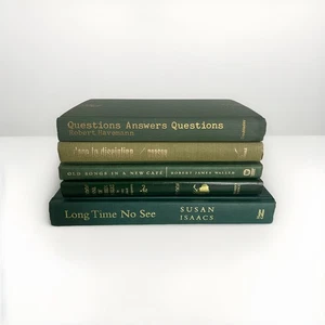 Lot of 5 GREEN / Shades of Green Hardcover Books Decor Prop Staging Library - Bild 1 von 2