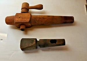 Vintage Wooden Whiskey Barrel Keg Tap Spigot Primitive Rustic + a wooden Plug - Picture 1 of 6