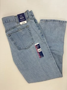 Pantalones de mezclilla para hombre George calce regular rectos lavado claro talla 36x30 nuevos con etiqueta - Imagen 1 de 4