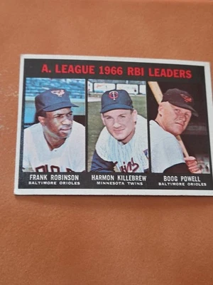 1967 Topps 1966 AL RBI Leaders #241 Robinson Killebrew Powell envío gratuito  Foto 1 de 2