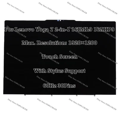 16" LCD Berühren Bildschirm Montage Panel Für Lenovo Yoga 7 2-in-1 16IML9 16AHP9 - Bild 1 von 4