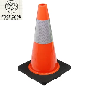 18 Zoll Orange reflektierender PVC Spritzguss Sicherheitskegel mit robuster Basis - Bild 1 von 12