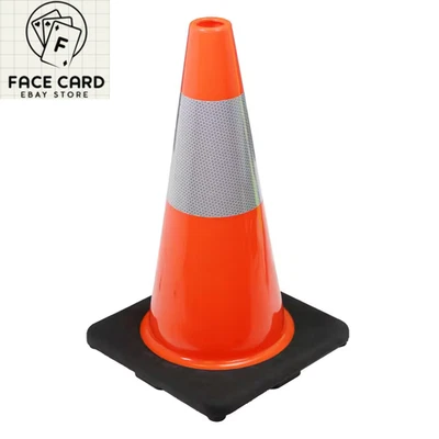 18 In. Orange Reflective PVC Injection Molded Safety Cone with Durable Base - Image 1 of 4