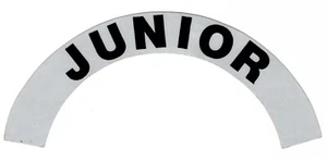 JUNIOR Highly Reflective FIRE HELMET CRESCENT DECALS - A PAIR - Picture 1 of 1