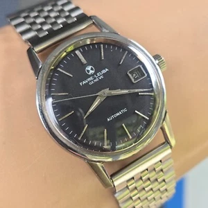 Vintage FAVRE-LEUBA Geneve men's watch FL 1152 21 Jewels DATE swiss 1960s - Picture 1 of 15