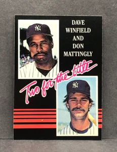 1985 Topps DAVE WINFIELD DON MATTINGLY Card Two For Title White Letters NM-MT - Picture 1 of 2