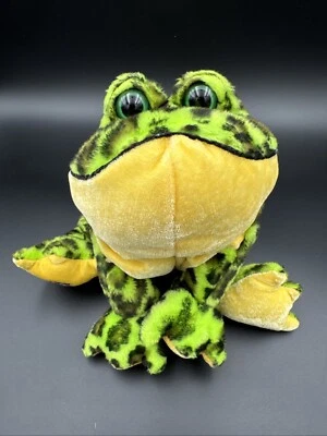 GANZ Webkinz Bullfrog Bean Bag Plush Stuffed Animal Soft Toy HM114 NO CODE 10” - Image 1 of 4
