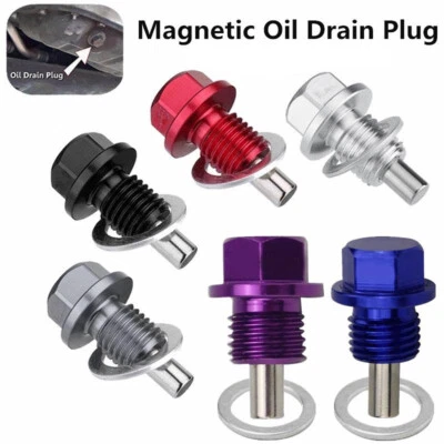 Magnetic M14x 1.25MM Engine Oil Drain Plug Nut Screw Bolt Oil Drain Sump Nut Kit - Image 1 of 4