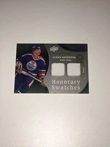 2009-10 UD Trilogy Honorary Swatches Jersey #HS-GA Glenn Anderson Oilers Card - Picture 1 of 2