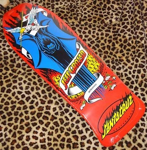 SANTA CRUZ Jeff Grosso Demon Skateboard Deck 10" x 30,1" Rosso Old School Riedizione - Foto 1 di 3