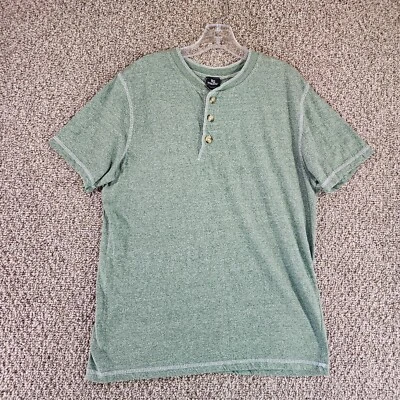 GT Revolution Shirt Mens Large Short Sleeve Henley Green - Image 1 of 4