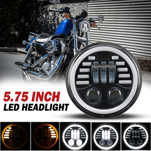 LED headlight for Suzuki Intruder 800 (2004 - 2011) - Round motorcycle  optics approved