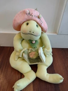 Bunnies by the Bay Polly Wolly 2002 Hareitage Bug Collecting Frog Green Pink  - Picture 1 of 8