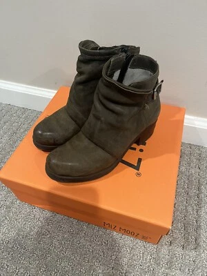 Botines Miz Mooz Olive Stoney Cuero Botines Cremallera Mujer Talla US6 EU36 Foto 1 de 4