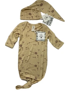 Abito e cappello annodato Kate Quinn bambino 0-3 mesi Ariete Costellazione bambù nuovo con etichette - Foto 1 di 8