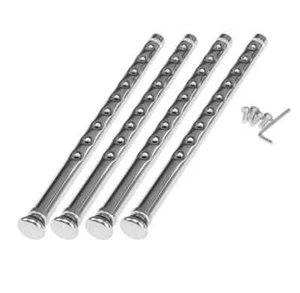 Juego de 4 patas extensoras de extensión de pierna con acabado cromado ajustable en altura NPS - Imagen 1 de 1
