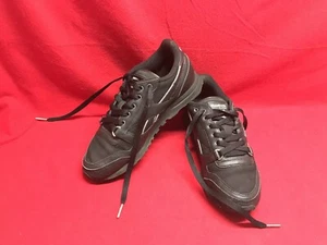 Reebok Classic RB 712 PYE Women's Athletic Leather Sneaker Shoes Size 8 Black - Picture 1 of 6