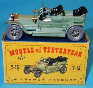 MATCHBOX MODELS OF YESTERYEAR MOY 15-1 ROLLS ROYCE SILVER GHOST GPW MINT BOXED
