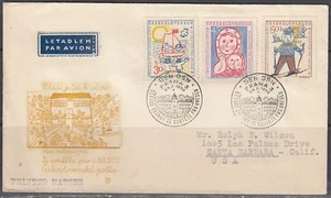 Checoslovaquia Scott 887-9 FDC - Apertura Sede UNESCO - Imagen 1 de 1